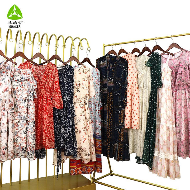 Chiffon Used Dresses In Bulk Vintage Used Clothes Second Hand Clothes Korea