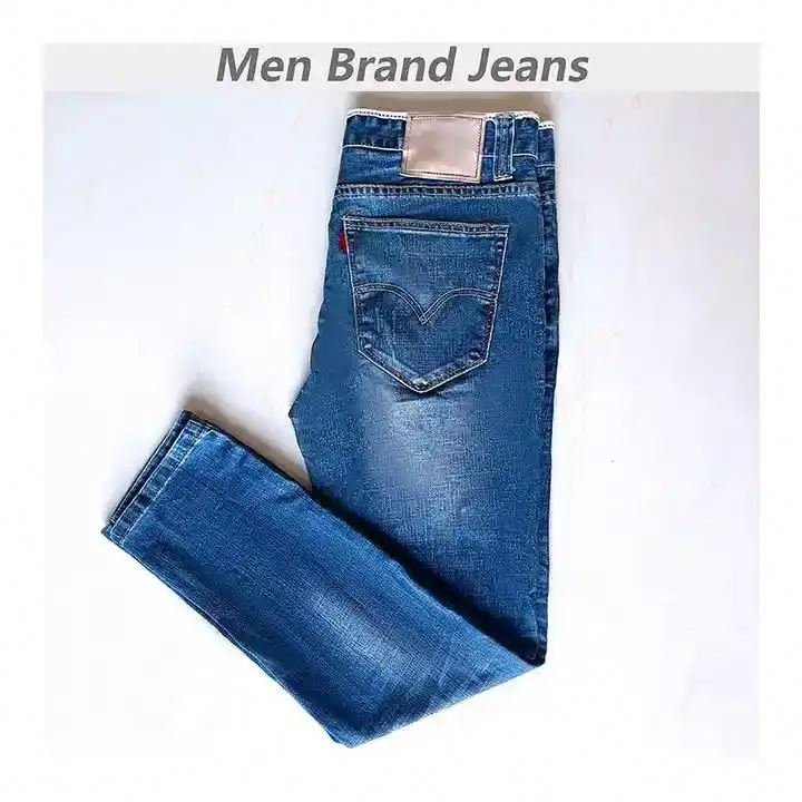 YFluck Inventory Clothing Brand Used Clothing Men's Boys Jeans Super Low Price Inventory Brand Denim Jeans Skinny straight pants