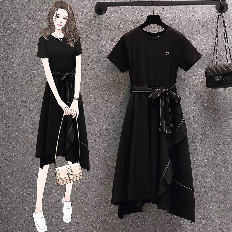 2022 Spring/Summer New Women's Fashion Casual Heavy Industry Sequins Embroidered Short Sleeve Dress