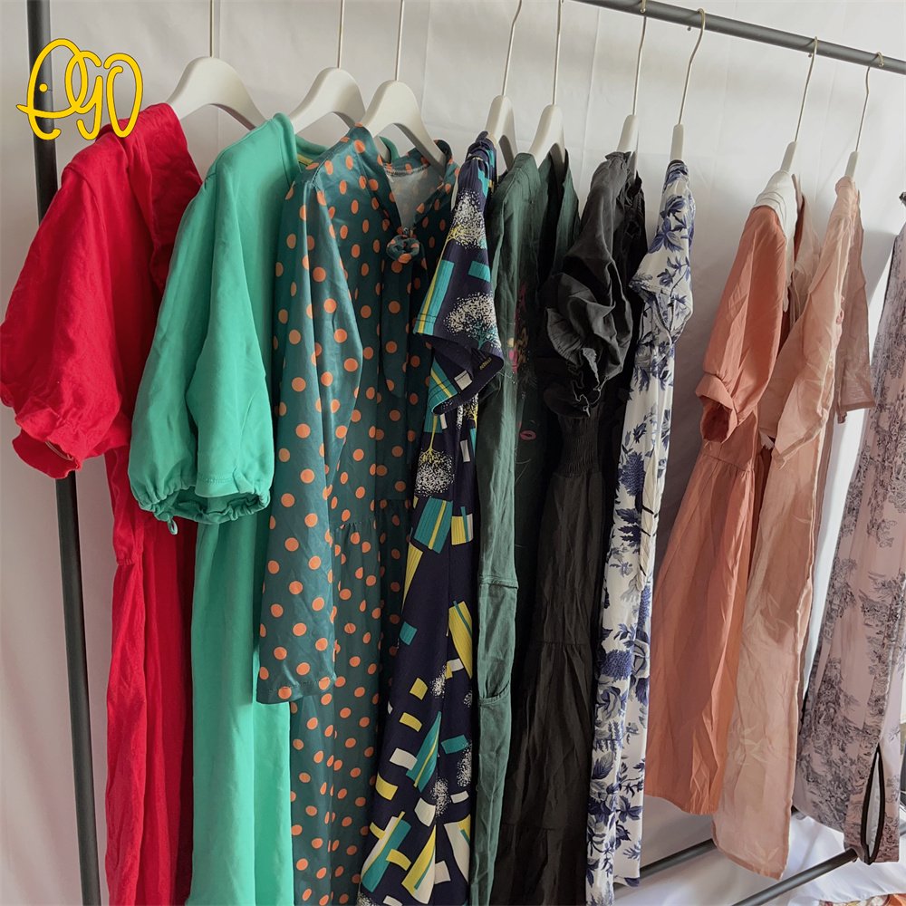 Wholesales Used Ladies Cotton Dress Second Hand Women Frocks in Bales Used Clothes Clothes for Girls Used Summer Clothes