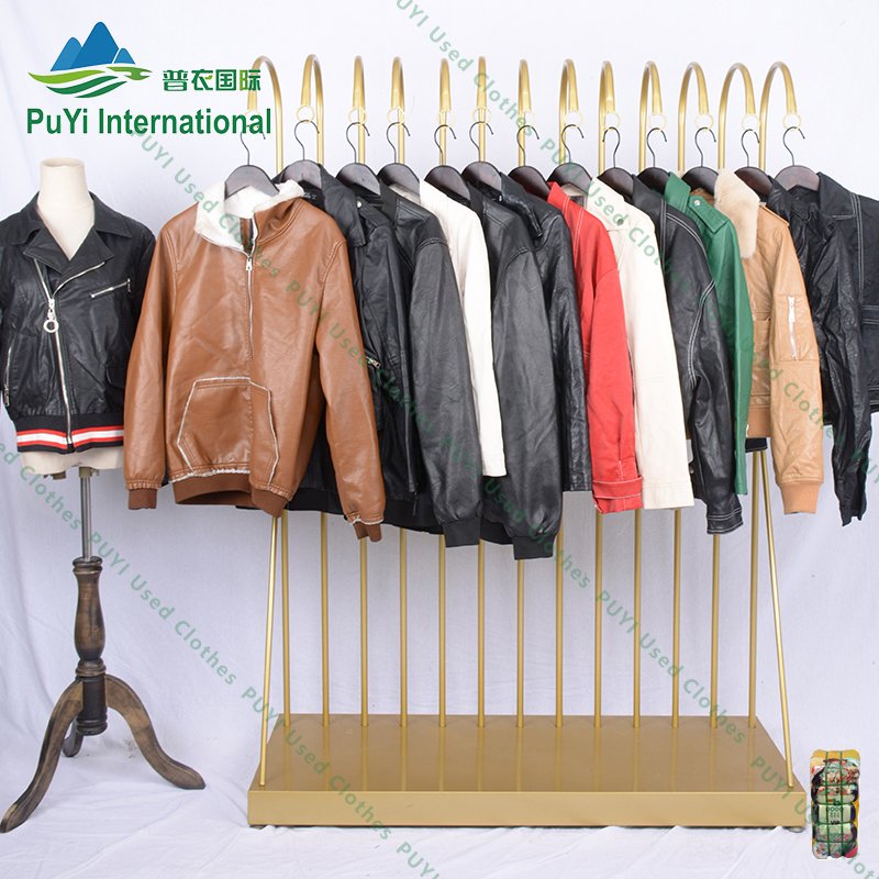 Winter coats men's leather bale korean clothes used clothing female wholesale second hand