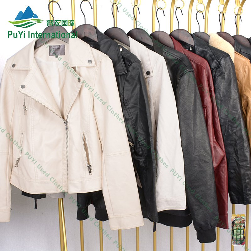 Winter coats men's leather bale korean clothes used clothing female wholesale second hand