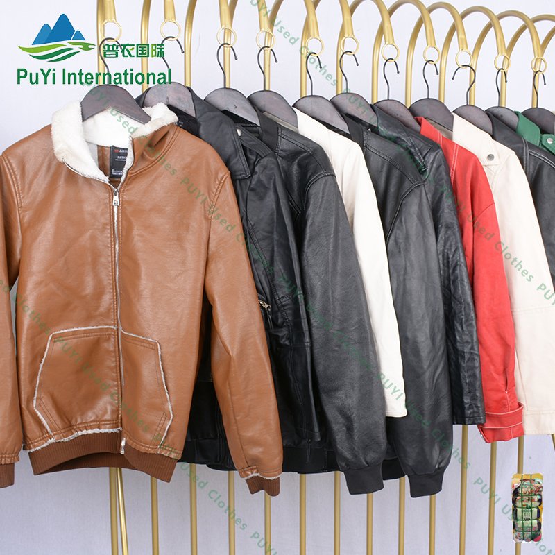 Winter coats men's leather bale korean clothes used clothing female wholesale second hand