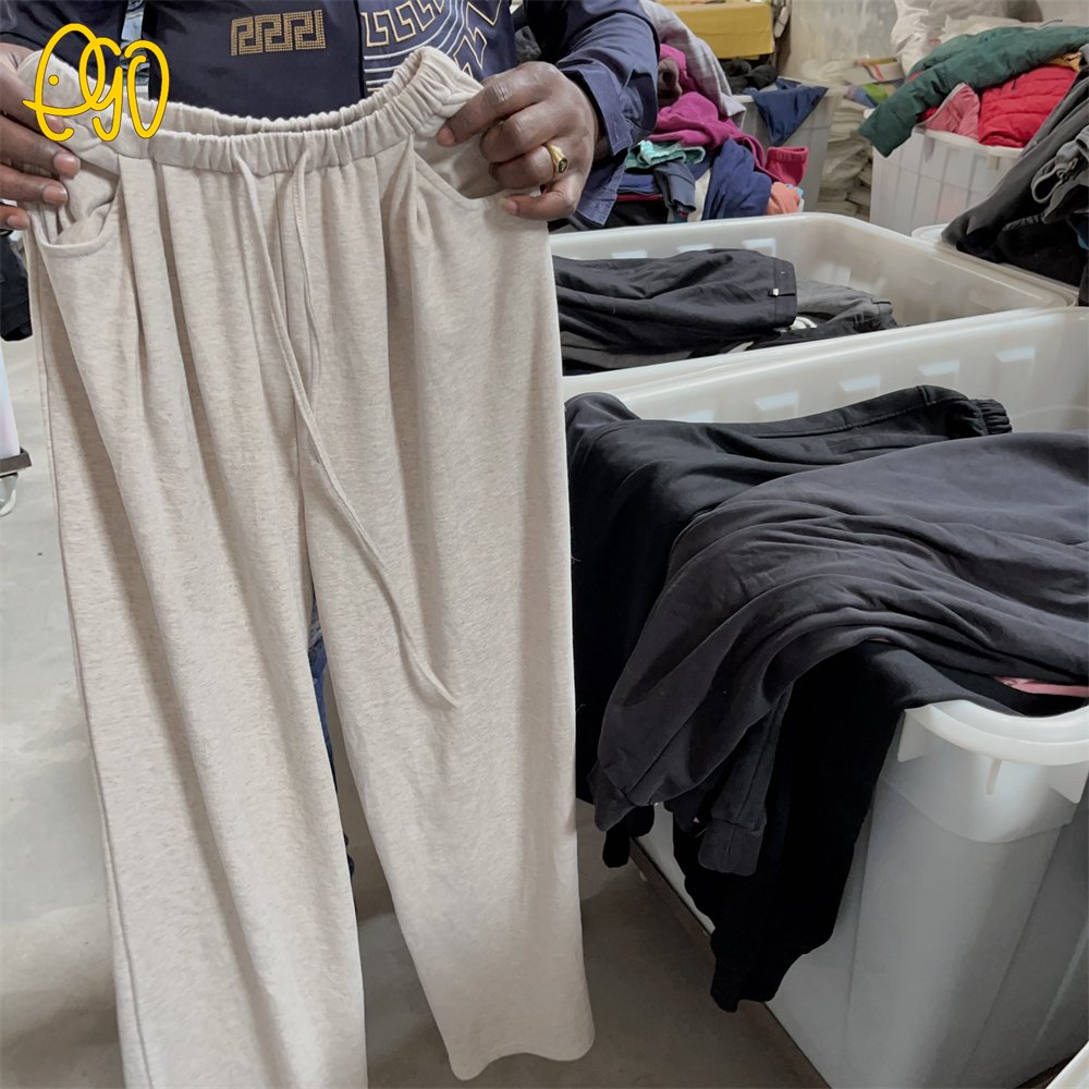 Used Cotton Sports Pants Second Hand Joggers Cotton Pants in Bales Ladies Sport Pants Used Men Clothes Used Sportswear