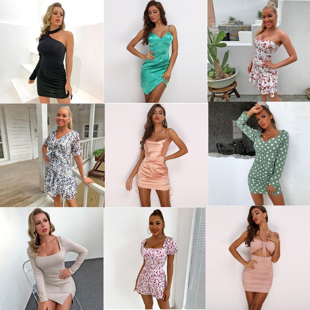 In-Stock Lot Items new Women Dress Online Sale Supplier Shop Dress Bulk Clothes Bale
