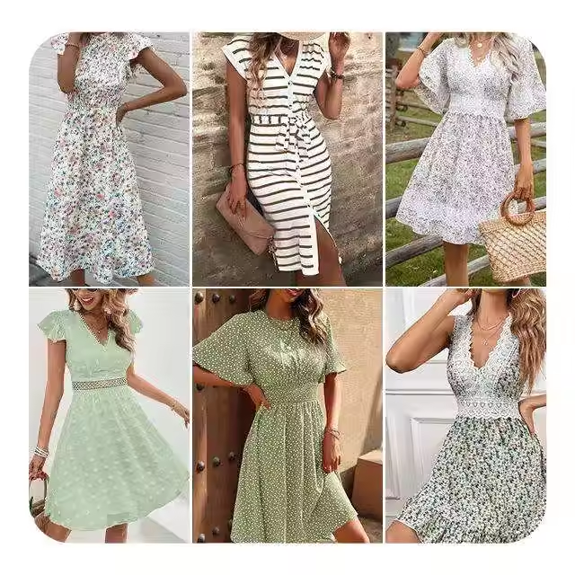 WO 2024 new summer dress women dress casual dress stock clothes mixed Brand