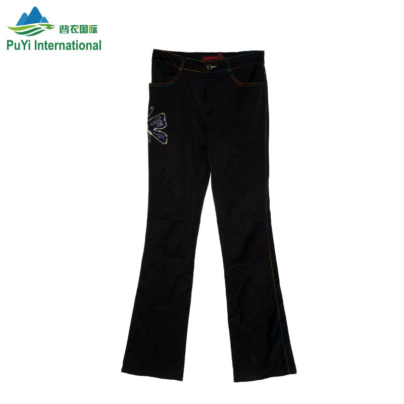 KingAAA Factory lower price clothes bales Used Clothing Ladies Cotton Pants second hand pants
