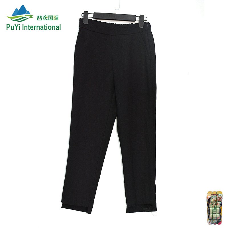 KingAAA Factory lower price clothes bales Used Clothing Ladies Cotton Pants second hand pants