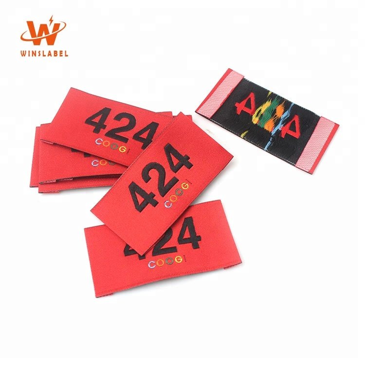 Sew on Wholesale Private Brand Name Logo Clothes Labels Custom Logo Woven Cotton Tags