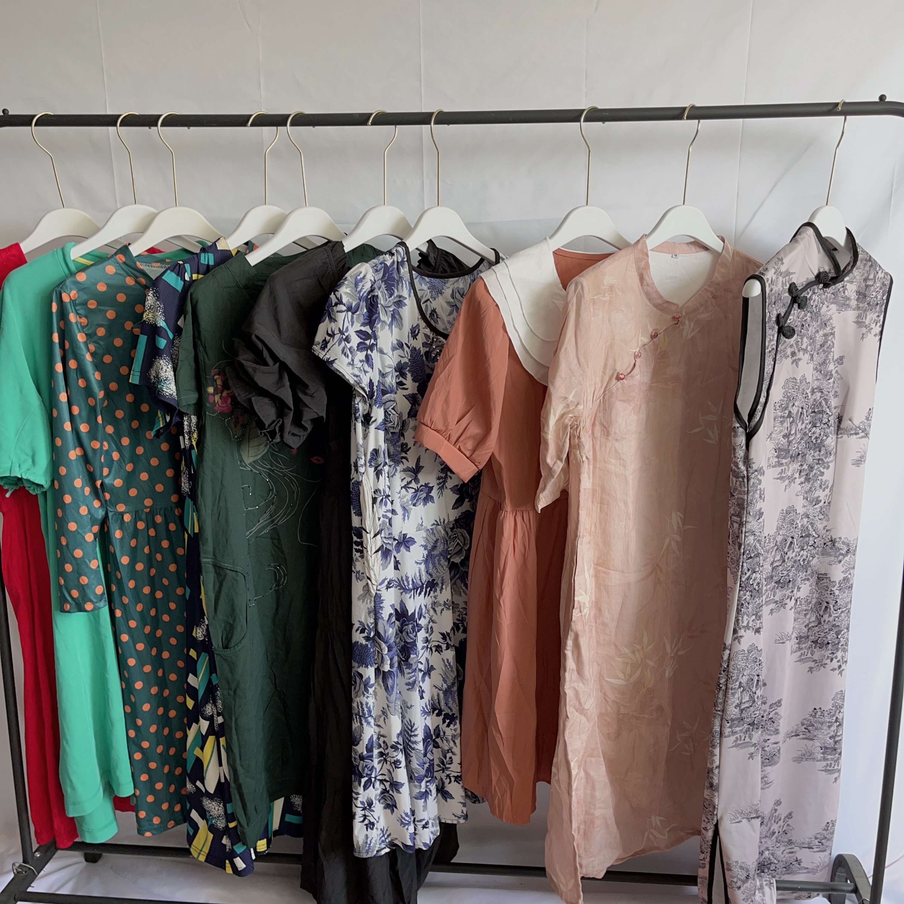 Used Clothes Branded Original Wholesale Women Clothes Supplier Secondhand Ladies Cotton Casual Dress 45kg Bale Summer Vestidos