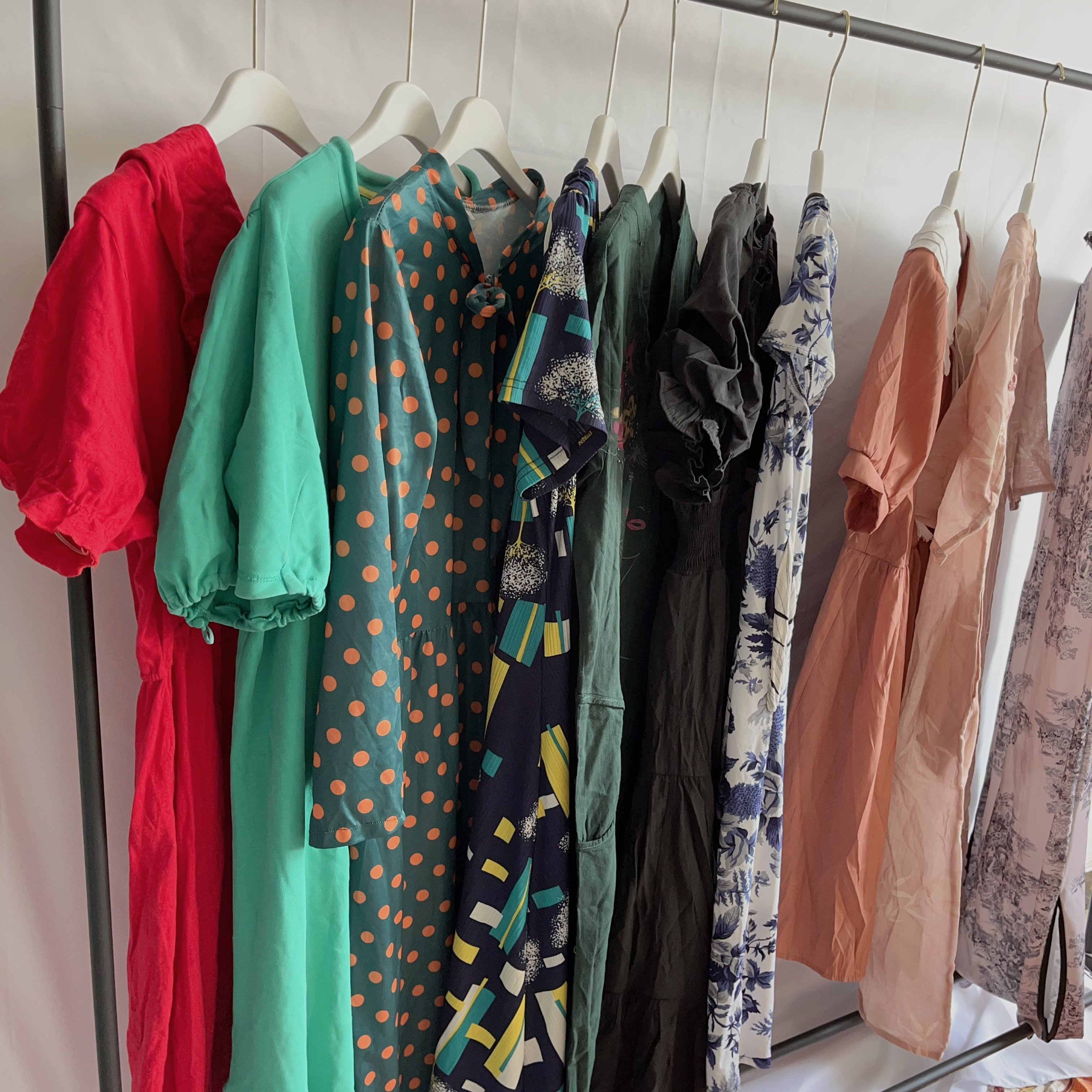 Used Clothes Branded Original Wholesale Women Clothes Supplier Secondhand Ladies Cotton Casual Dress 45kg Bale Summer Vestidos