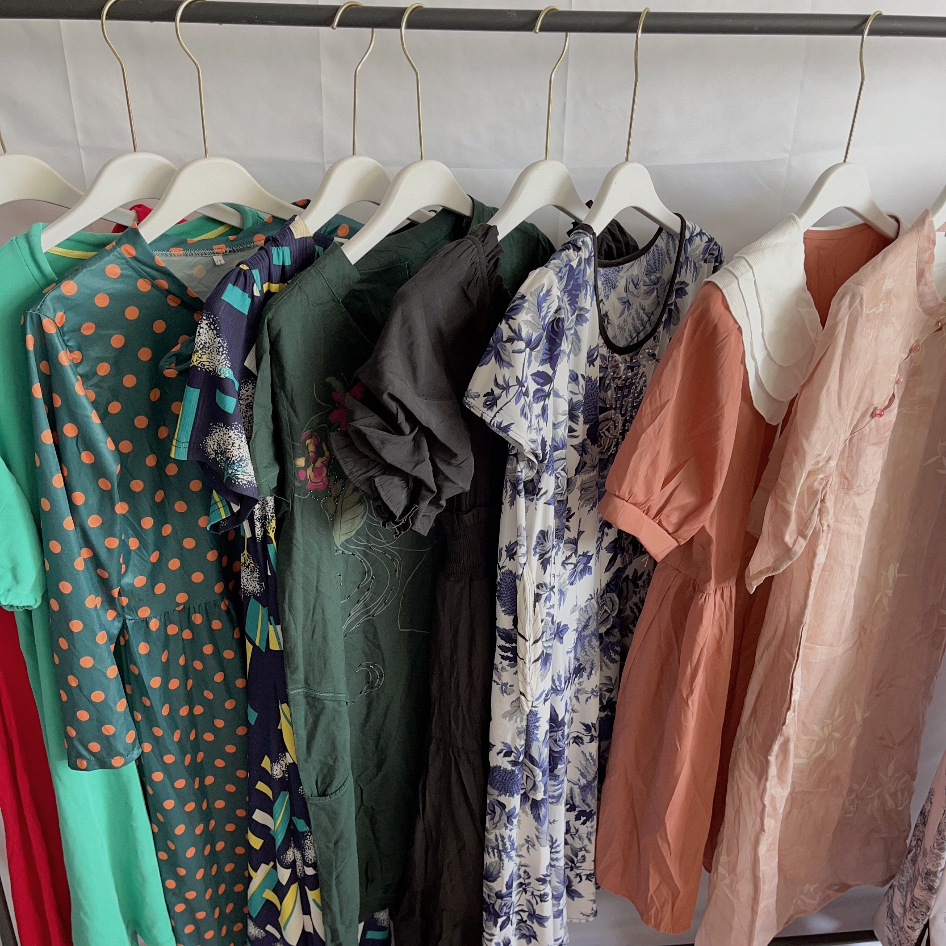 Used Clothes Branded Original Wholesale Women Clothes Supplier Secondhand Ladies Cotton Casual Dress 45kg Bale Summer Vestidos