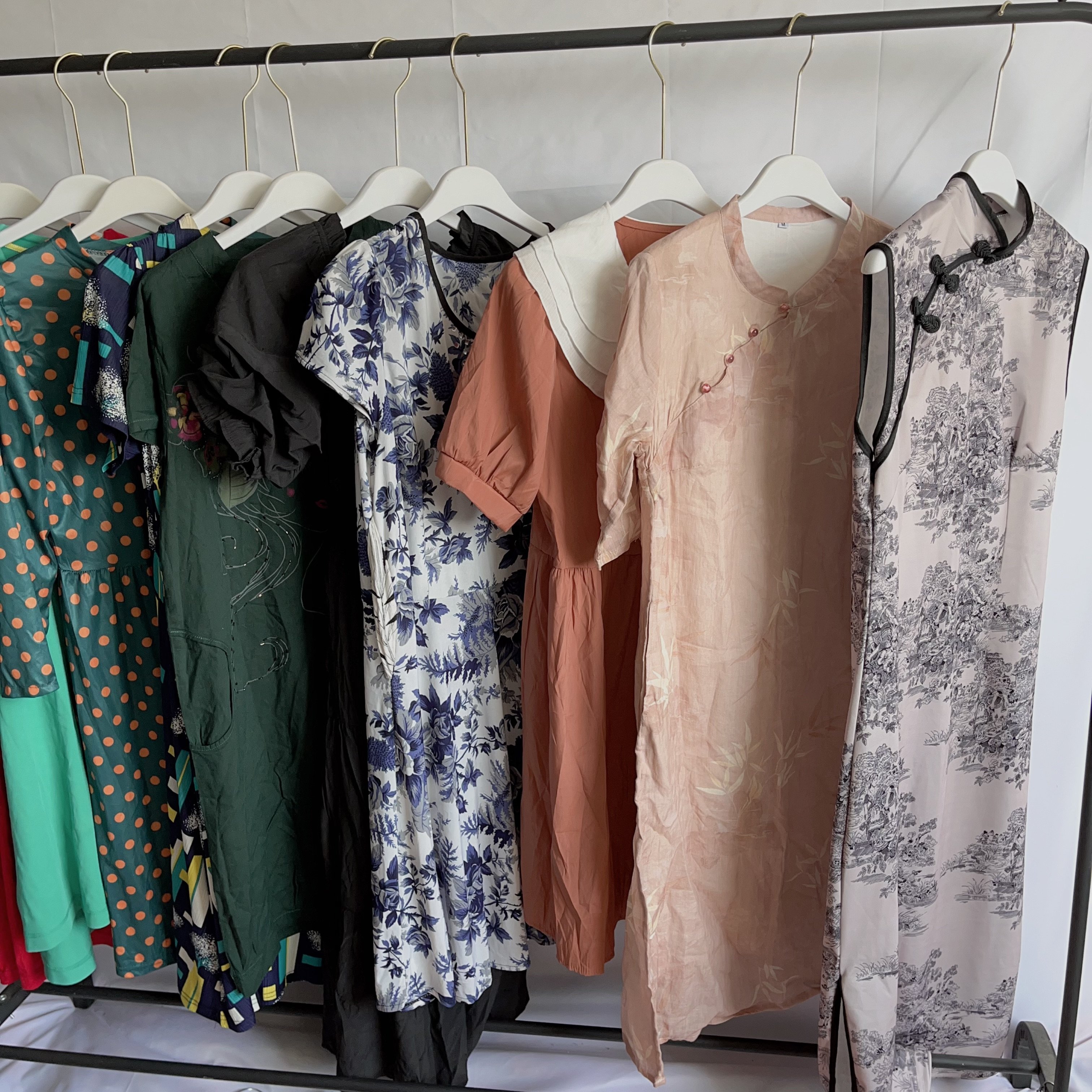 Used Clothes Branded Original Wholesale Women Clothes Supplier Secondhand Ladies Cotton Casual Dress 45kg Bale Summer Vestidos