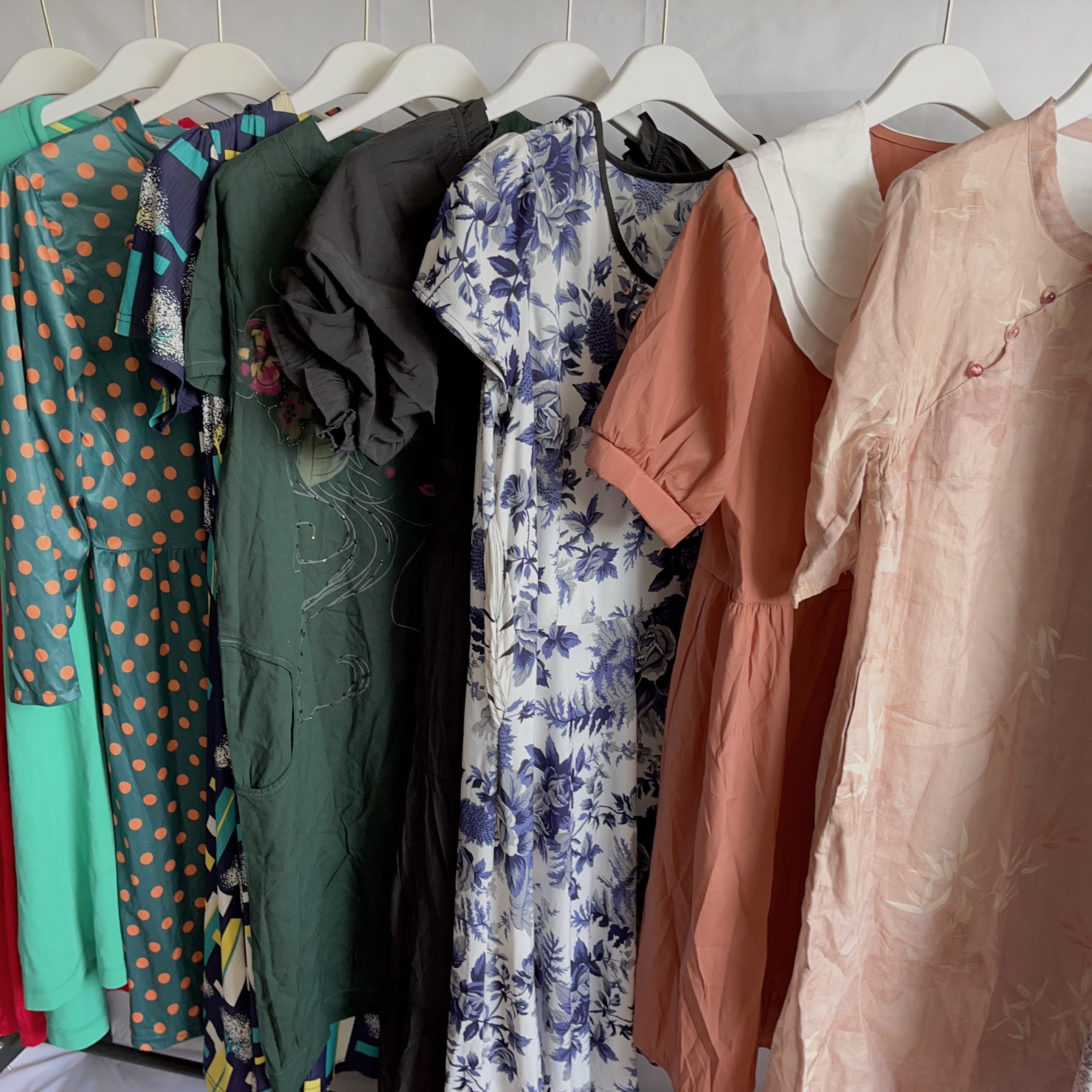 Used Clothes Branded Original Wholesale Women Clothes Supplier Secondhand Ladies Cotton Casual Dress 45kg Bale Summer Vestidos