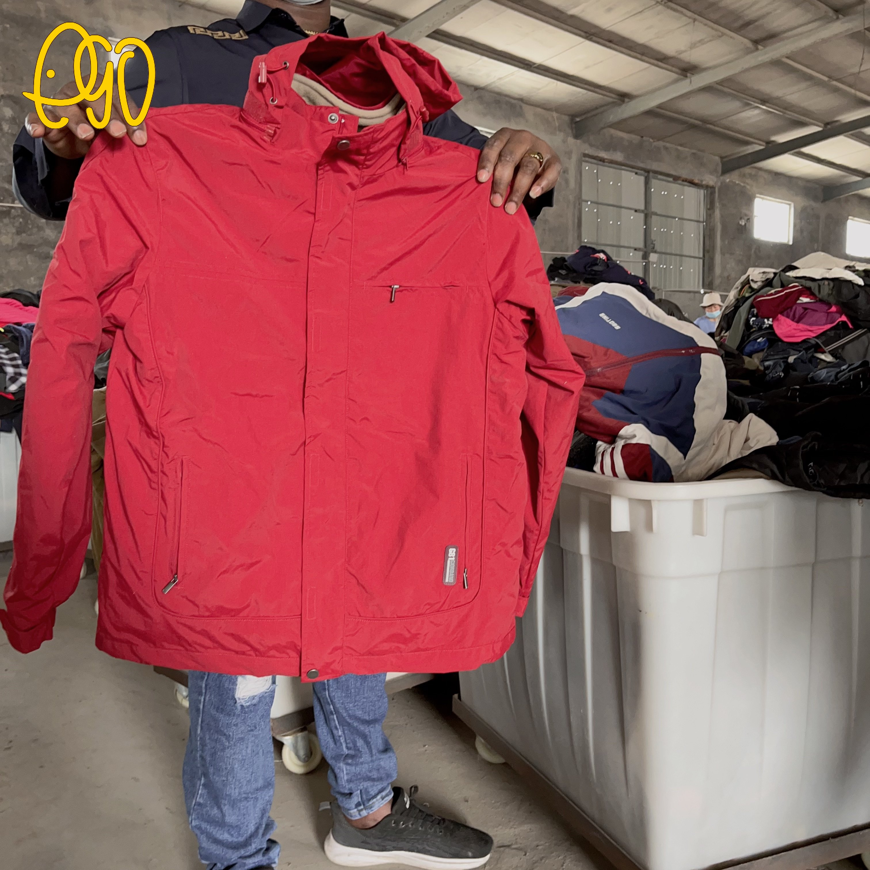 Used Men Windbreaker Hooded Jacket Winter Wears Second Hand Men'S Jacket Turkey Used Clothes Bales High Quality