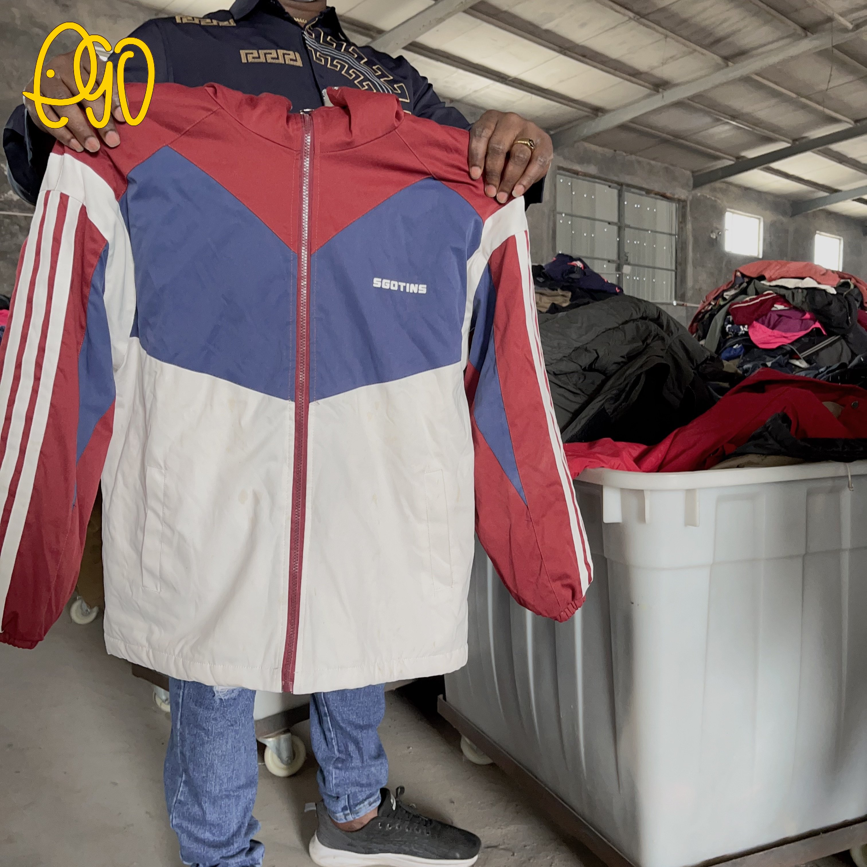 Used Men Windbreaker Hooded Jacket Winter Wears Second Hand Men'S Jacket Turkey Used Clothes Bales High Quality