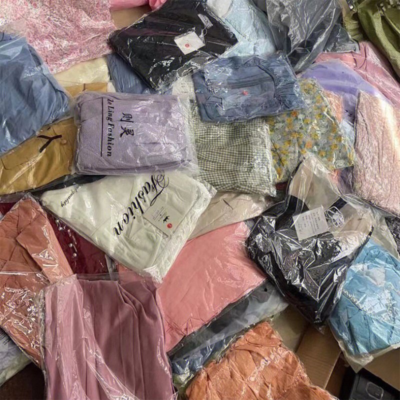 Apparel stock women's used clothes wholesale casual dresses mixed packaging random delivery stock clothes