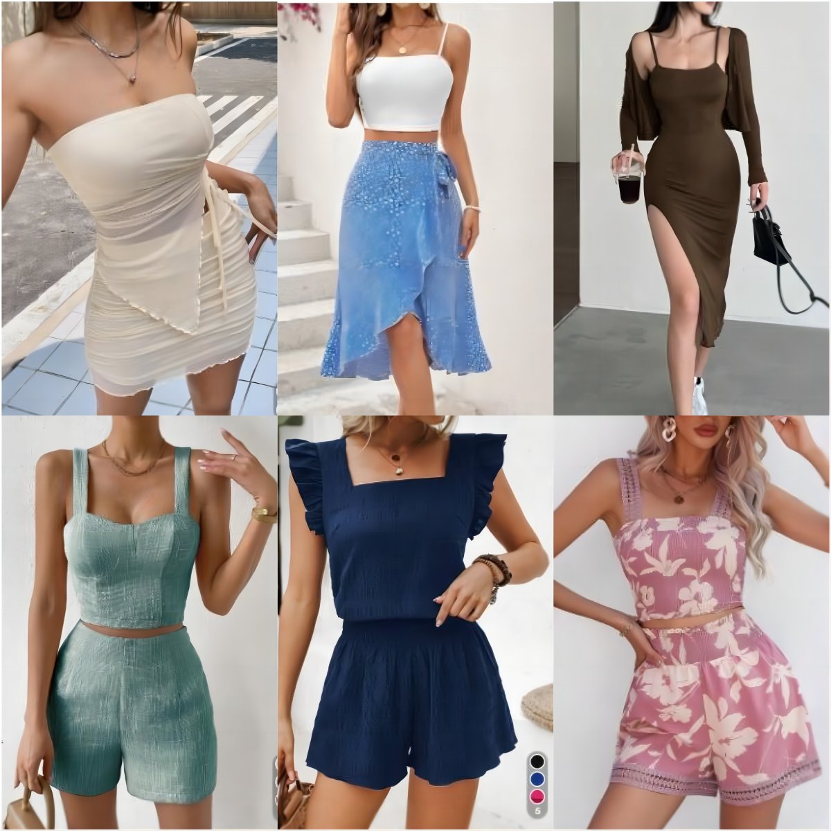 Wholesale dress clothing inventory women's mixed fashion casual clothing skirts women's mixed styles random shipment