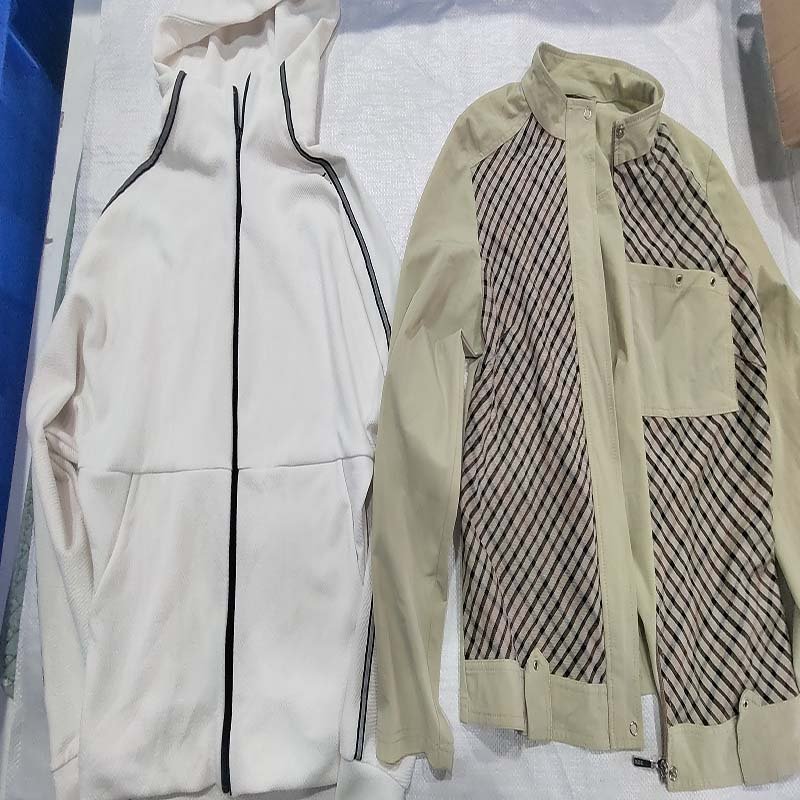 used clothes bales women's zipper jacket Women's stand-up collar zipper jacket with a fitted jacket coat