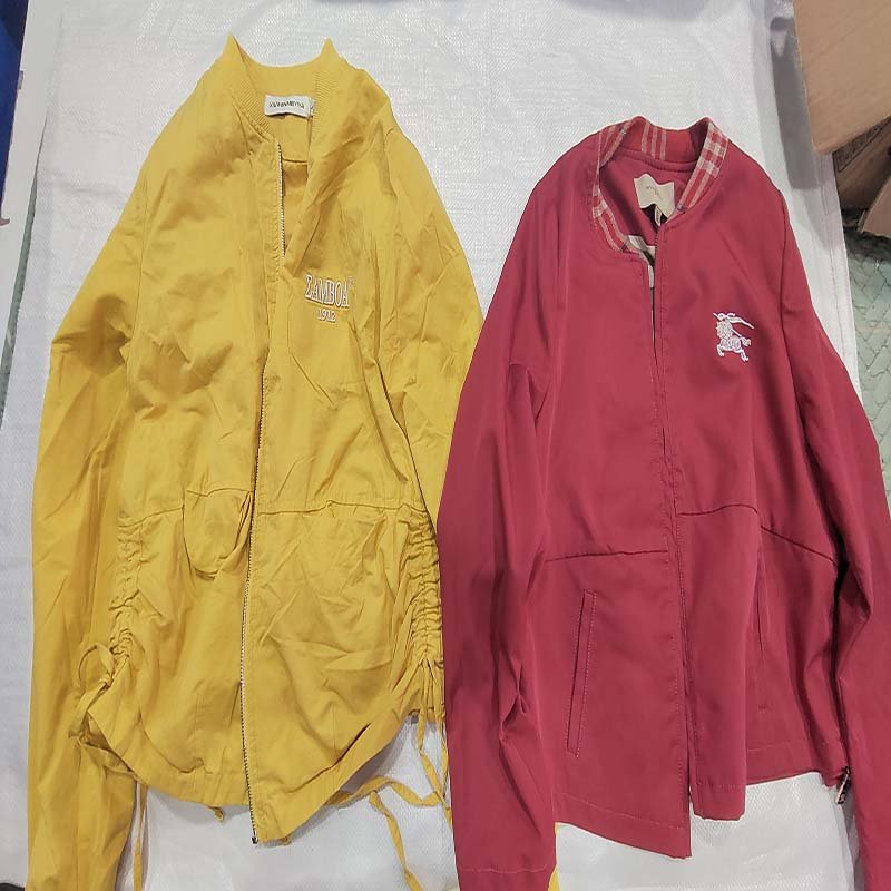 used clothes bales women's zipper jacket Women's stand-up collar zipper jacket with a fitted jacket coat