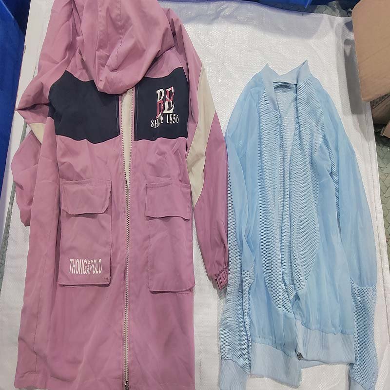 used clothes bales women's zipper jacket Women's stand-up collar zipper jacket with a fitted jacket coat