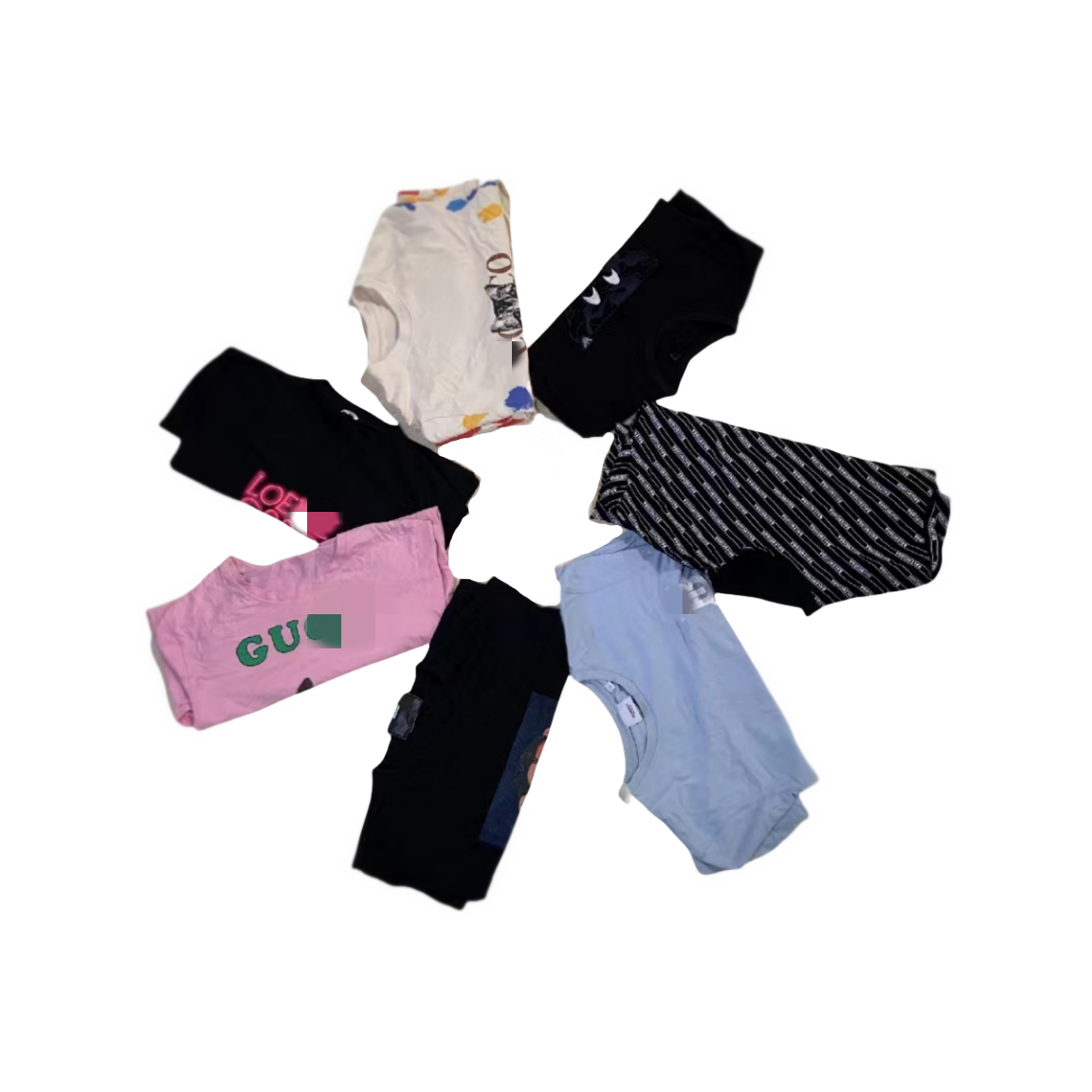 Used brand cloth luxury summer T-shirt wholesale second hand clothes mixed bales for men and women cheap price