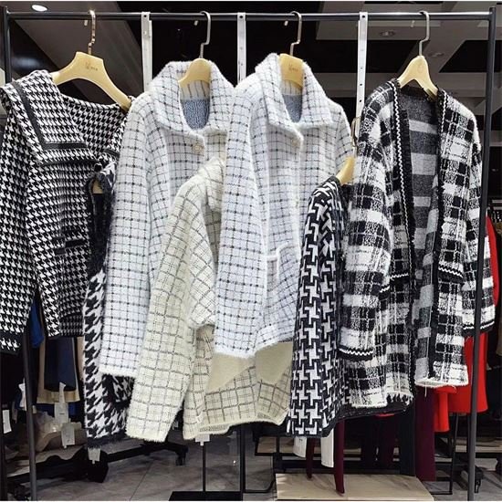 2022 autumn and winter clothes cardigan small fragrance coat sweater women second-hand women's clothing wholesale stock clothes