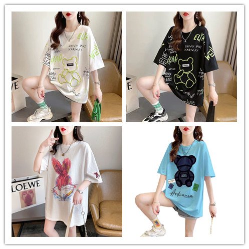 chen New stock clothes Women short top t-shirt low Price Bulk Clothing Casual Dress Clothes used clothes women dress