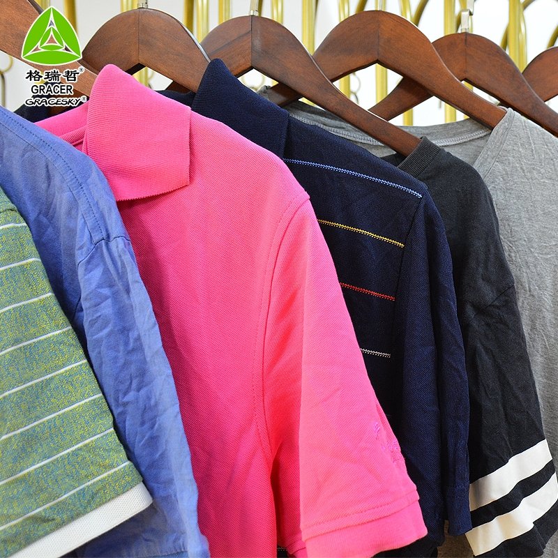 Good Price Popular Men Short Sleeve T-Shirt Secondhand Clothing Summer Used Clothes