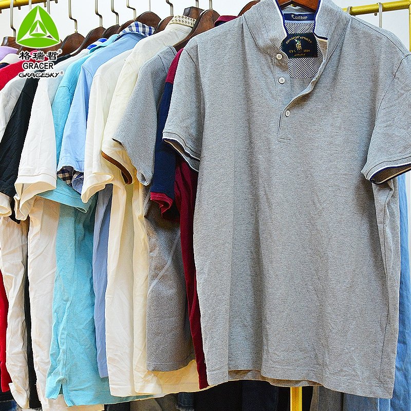 Good Price Popular Men Short Sleeve T-Shirt Secondhand Clothing Summer Used Clothes