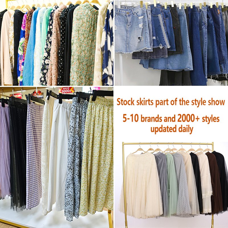 GERYON vintage mini skirt pleated premium used clothes bales second hand clothes for ladies