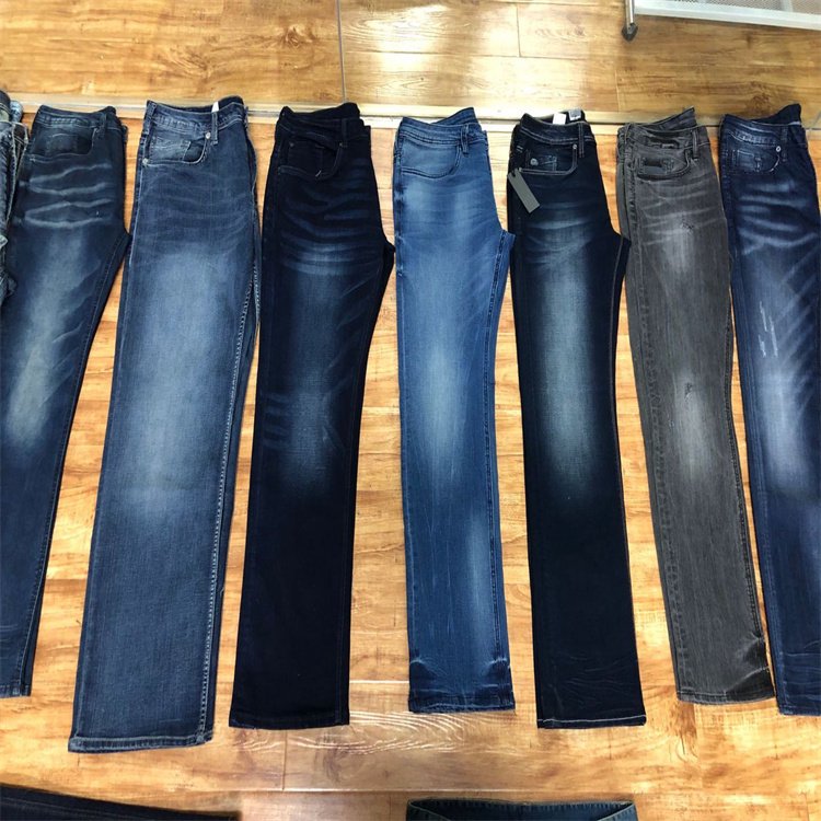 stock cut label newest cheapest good quality mixed denim used men's second-hand Jeans Stock used jeans wholesale