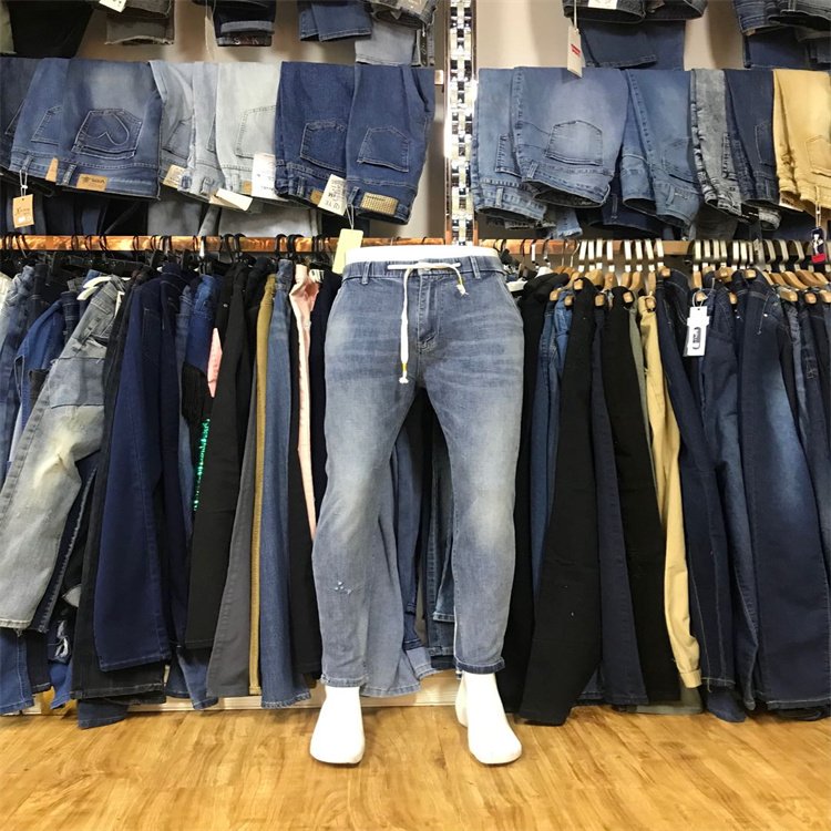 stock cut label newest cheapest good quality mixed denim used men's second-hand Jeans Stock used jeans wholesale