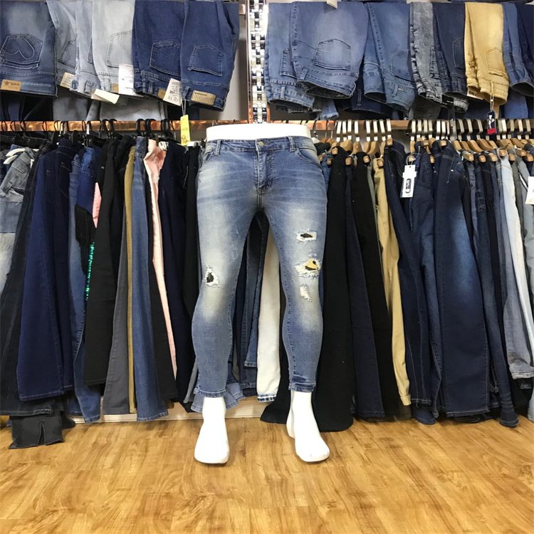 stock cut label newest cheapest good quality mixed denim used men's second-hand Jeans Stock used jeans wholesale