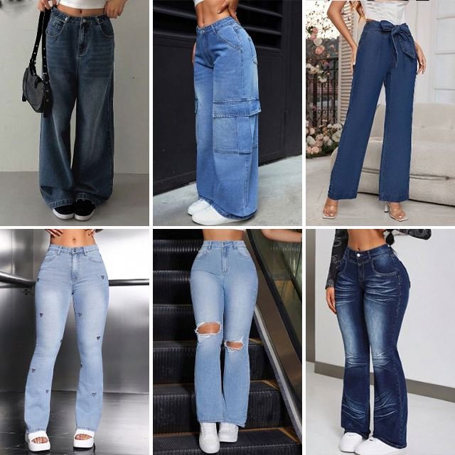 2024 Fashion Women's Stock Women's Casual Tight Jeans Bulk Clothing Wholesale Random Shipment