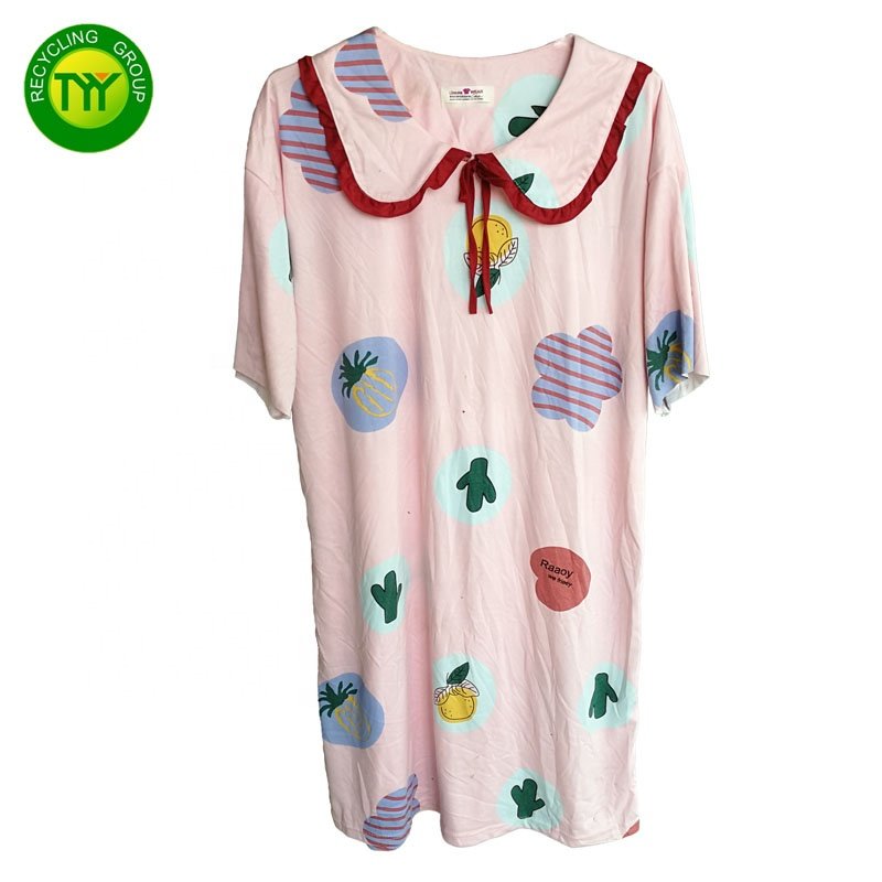 100% Cotton Nightgown Women Dress Mix Sets Cozy Women Pajamas Bale Of Cotton night wear UK Used Clothes