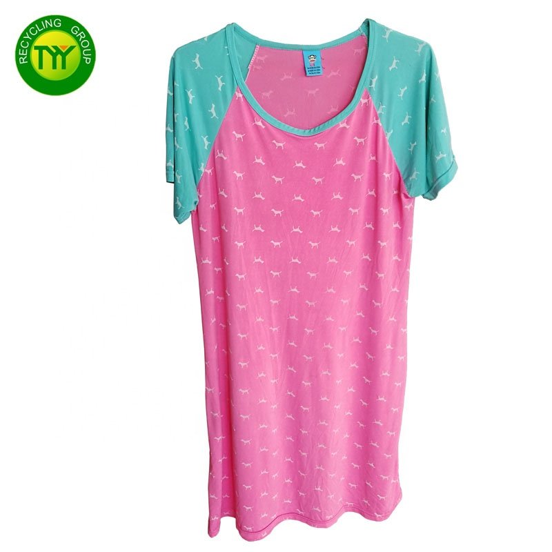 100% Cotton Nightgown Women Dress Mix Sets Cozy Women Pajamas Bale Of Cotton night wear UK Used Clothes