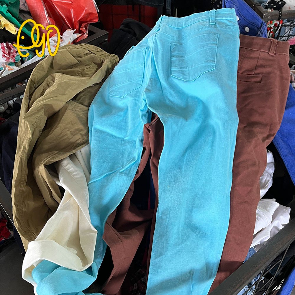 Egotransing Ladies Casual Trousers Wholesale Cheap Bulk Used Clothes cotton casual trousers pocket trousers working clothes