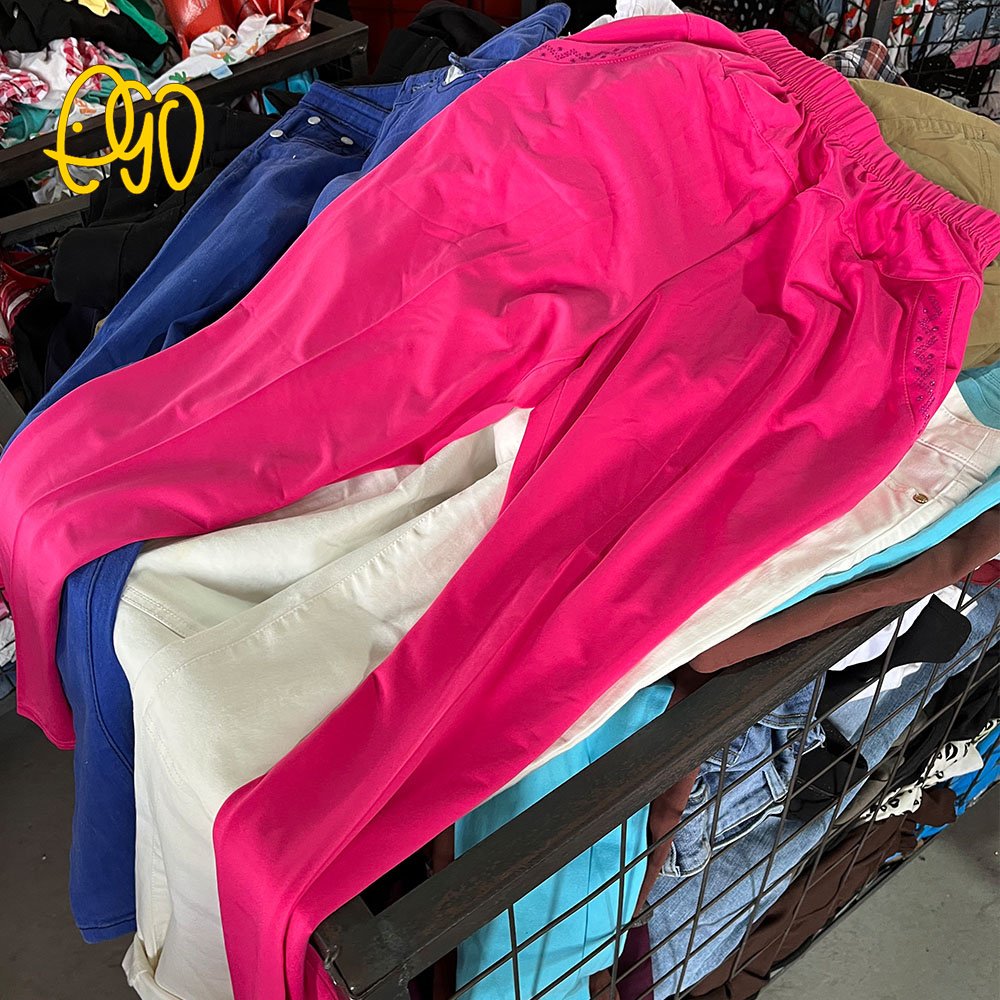 Egotransing Ladies Casual Trousers Wholesale Cheap Bulk Used Clothes cotton casual trousers pocket trousers working clothes