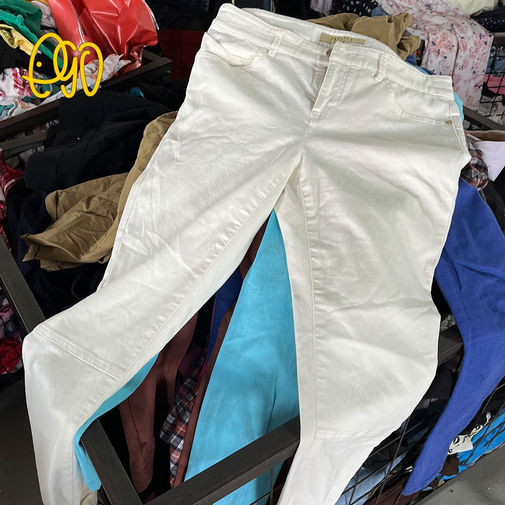 Egotransing Ladies Casual Trousers Wholesale Cheap Bulk Used Clothes cotton casual trousers pocket trousers working clothes