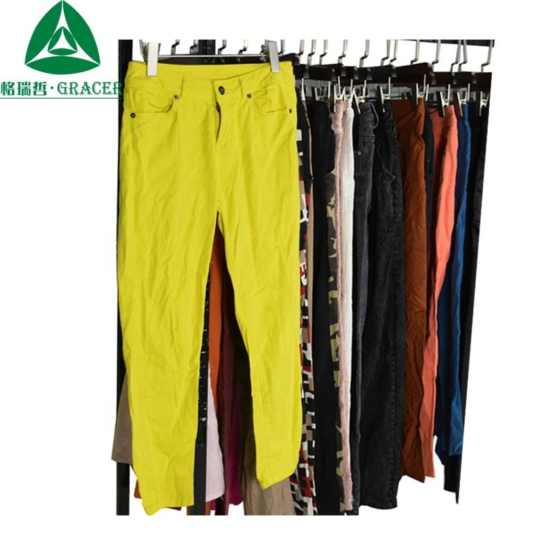 Wholesale Ladies Cotton Pants Used Clothes In Bales in USA Canada Used Clothing