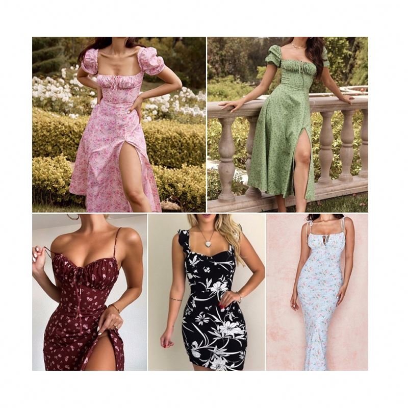 Wholesale dress Apparel stock women Mixed Low Price Fashion Casual Top Swimsuit Skirts Clothes womens dresses