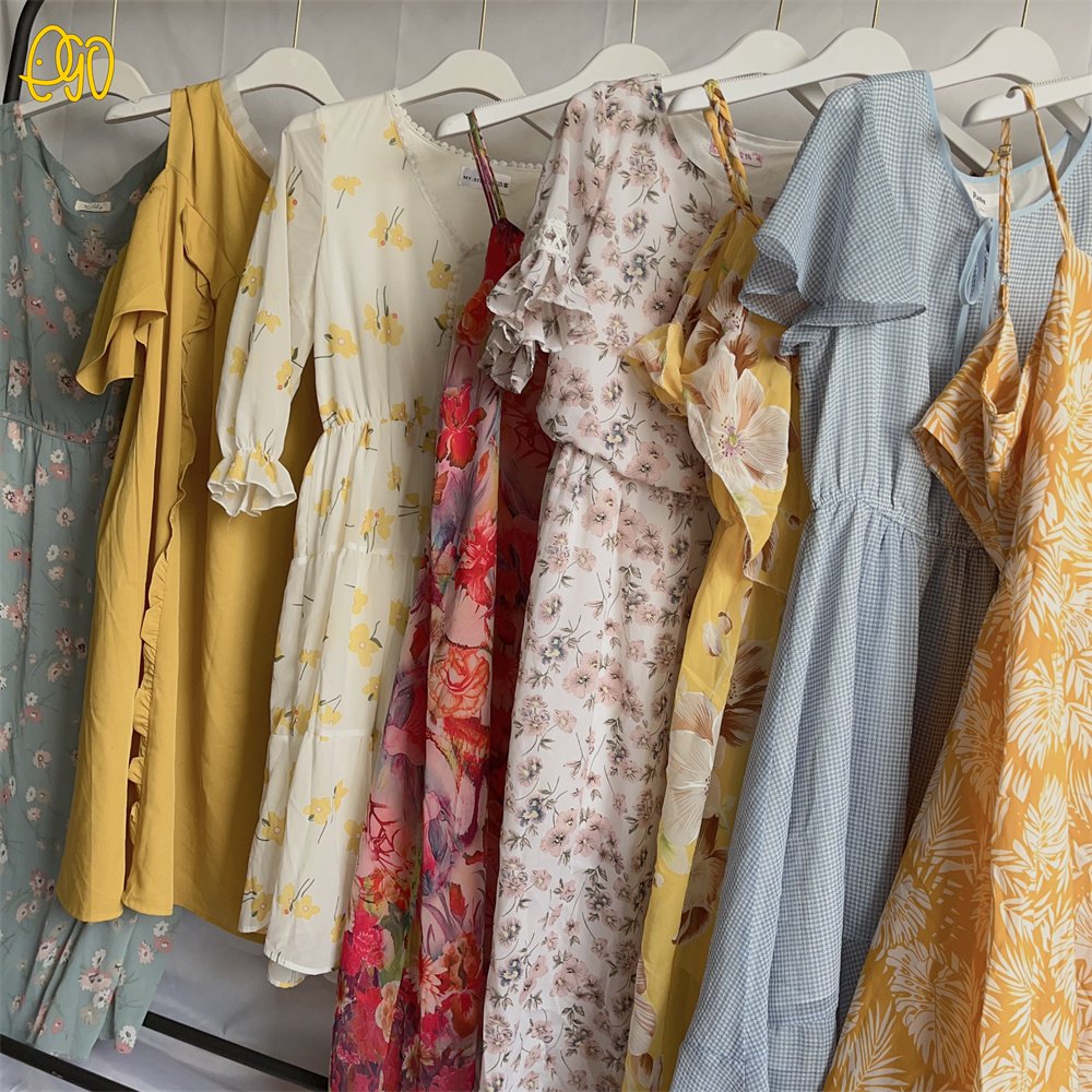 Wholesale Used Women Silk Dress Second Hand Cloths In China Brand Ladies Used Clothing Used Summer Clothes in Bale