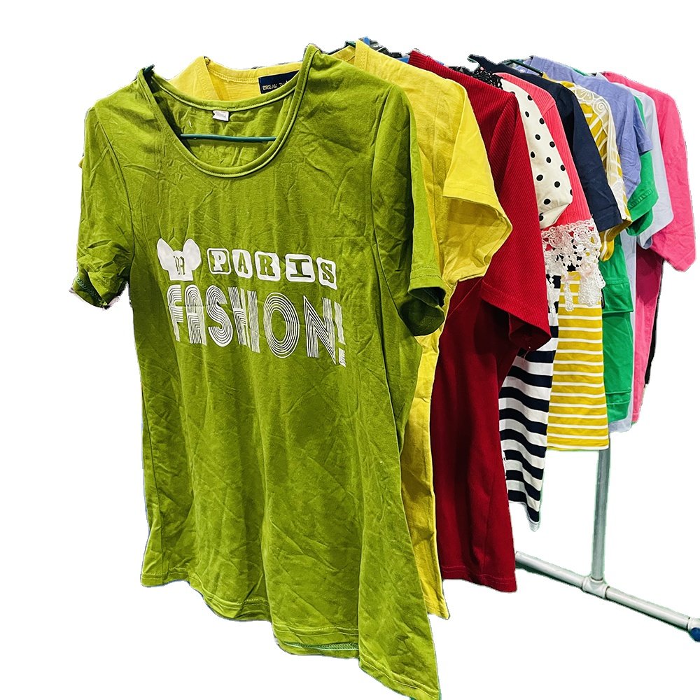 Factory Direct Sales Second Hand Clothes High Quality Summer Used Clothing Women's T-Shirts Used Clothes Bales