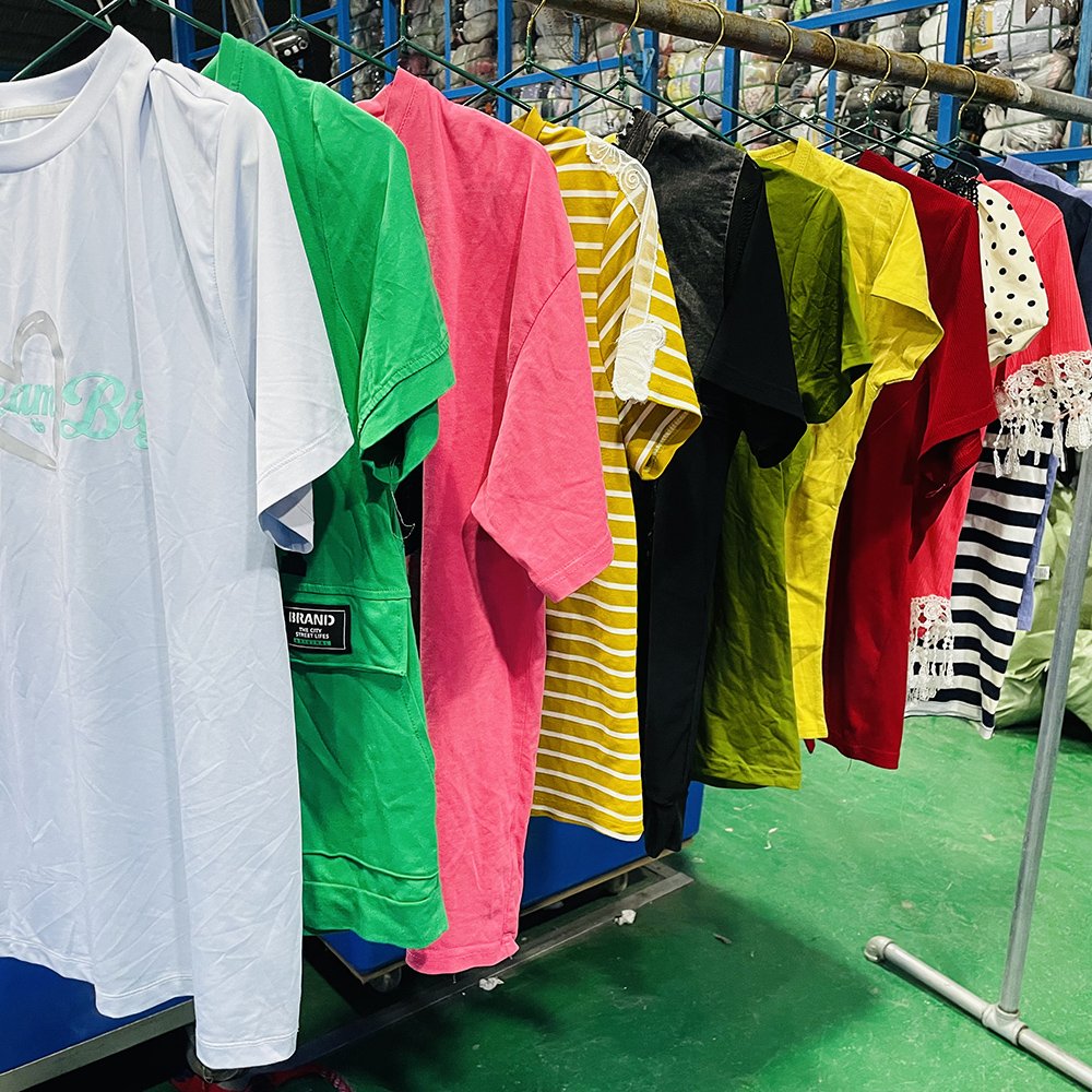 Factory Direct Sales Second Hand Clothes High Quality Summer Used Clothing Women's T-Shirts Used Clothes Bales