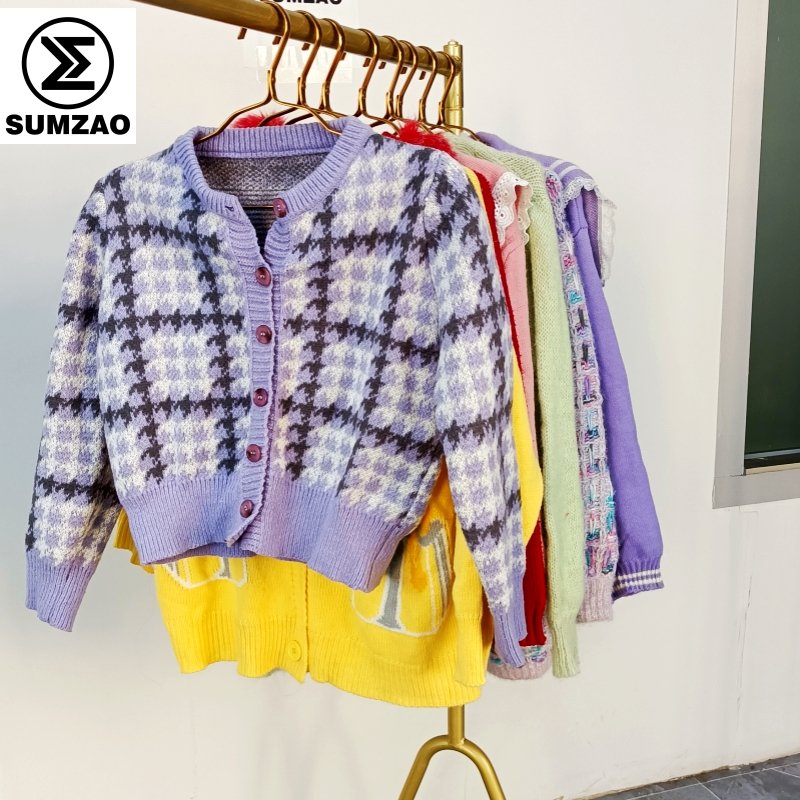 second hand women used clothes bales knitted cardigan baju bekas sweater pakaian bekas