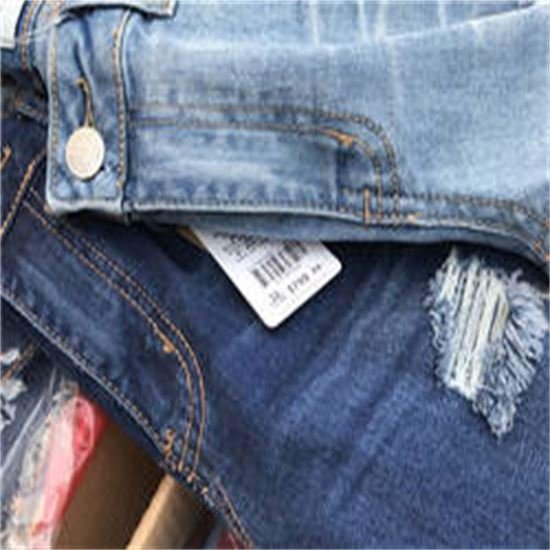 mix fashionable used stretch colored denim jeans for women stock lot garments