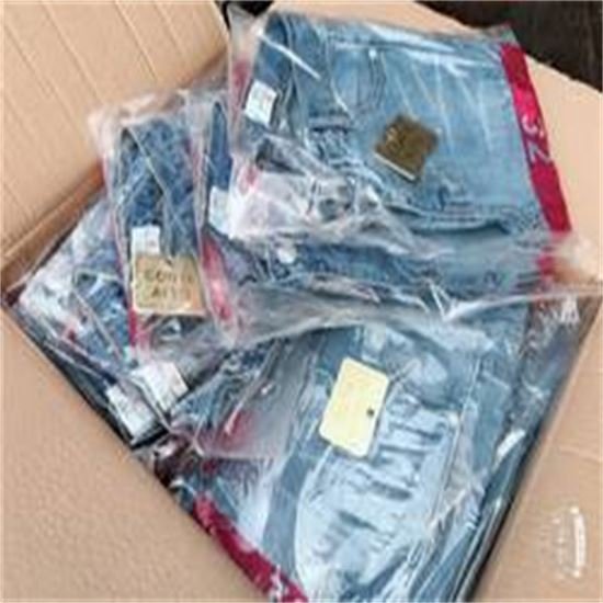 mix fashionable used stretch colored denim jeans for women stock lot garments