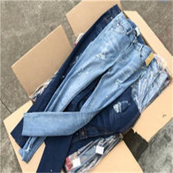 mix fashionable used stretch colored denim jeans for women stock lot garments