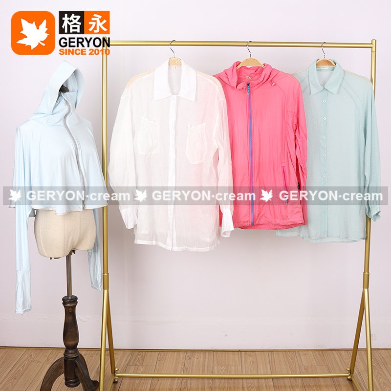 GERYON vintage Ice Silk UV Protection Sun Protection Clothes Bale Used Clothessecond Hand Used Clothes Bale Apparel Stock
